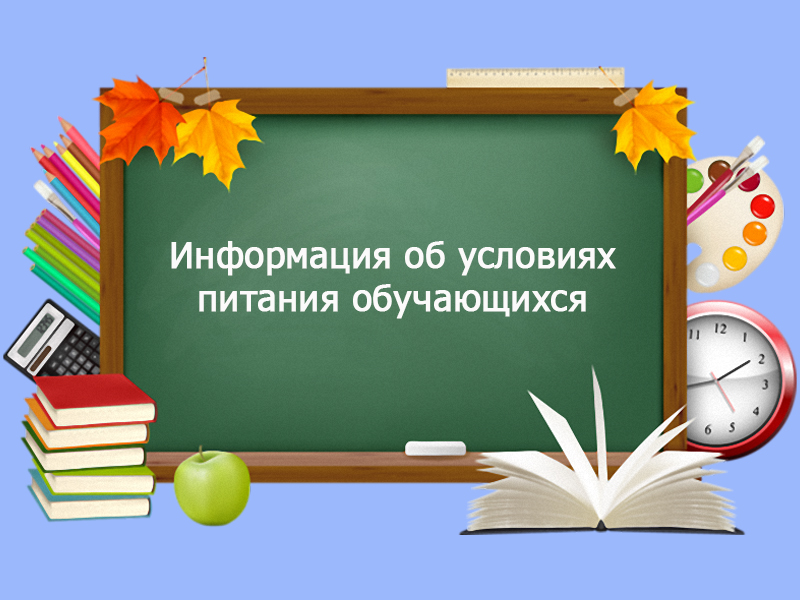 Информация об условиях питания обучающихся.